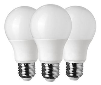Set 3 becuri LED Optonica, 8.5W (60W), A60, E27, 806lm, lumina neutra (4500K), clasa energetica F