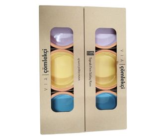 Set 6 boluri din lut colorate termorezistente 12 cm