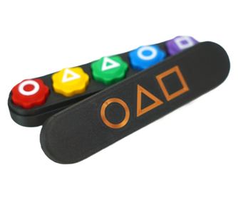 Set de joc Gonggi cu suport, Squid Game, printat 3D, multicolor