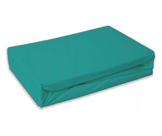 Zöld frottír gumis lepedő türkiz 180x200cm