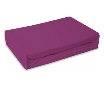 Lila frottír gumis lepedő 180x200cm