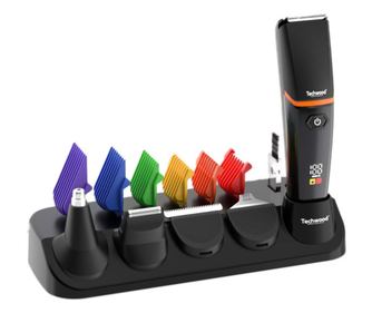Trimmer 5 in 1 Techwood TTN-038, 600mAh, 90 minute, 6 piepteni, lame inox