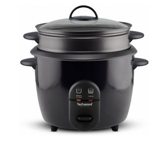 Oala de orez Techwood TCRV-1826, 1.8L, 900W, cos gatire la aburi