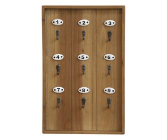 Suport pentru chei, din lemn de brad, cu aspect rustic