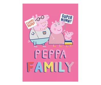 Peppa malac polár takaró family pink 100x140cm
