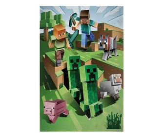 Minecraft polár takaró cave attack 100x150 cm