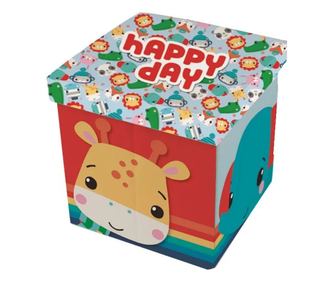 Fisher Price játéktároló doboz tetővel