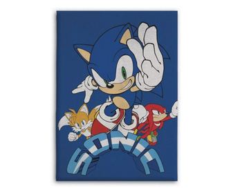 Sonic a sündisznó polár takaró blue 100x140cm