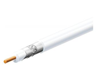 Home S 6TSV/WH koax kábel, 75 Ohm, PVC és PE szigetelés, réz bevonatú acél ér, alumínium + PET fólia 96 szál aluharisnya, 305m,