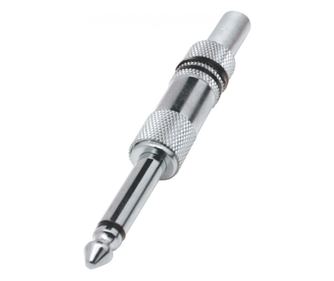 Home SK 2M jack dugó, 6,3mm monó lengődugó, fém, törésgátló