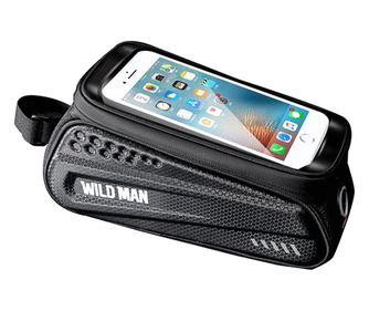 Geanta pentru bicicleta Wildman, Pentru cadru, 1l, Negru