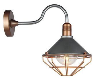 Stenska svetilka z držalom E27 - Barva Rose/Gold