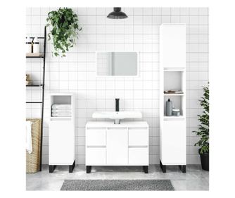 Frdszobabtor, fehr, 80x33x60 cm, kompozit fa