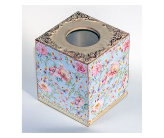 Cutie servetele decorativa handmade,lemn, 12,5x12,5x15 cm