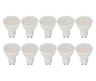 Set 10 Becuri Spot Led Gu10 V-tac Samsung Chip - 10w (80w), 1000 Lm, Lumina Alba Calda