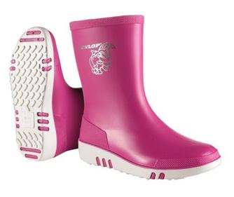 Детски защитни ботуши Dunlop, PVC розови 29