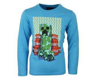 Minecraft gyerek hosszú ujjú póló kék 8év