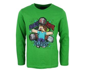 Minecraft gyerek hosszú ujjú póló zöld 10év