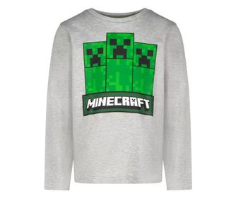 Minecraft gyerek hosszú ujjú póló felső szürke trió 6év