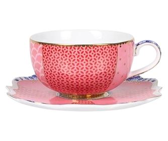 Šálka na espresso s tanierikom, Royal Multi kolekcia, ružová, 125 ml, Pip Studio.