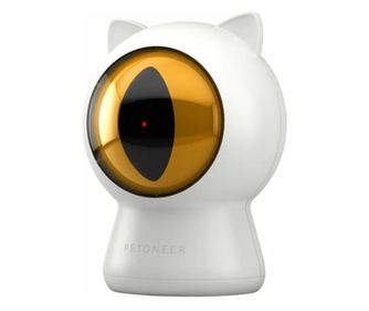 Jucarie laser Petoneer Smart Dot inteligenta pentru caini si pisici, model ochi, Gonga Alb