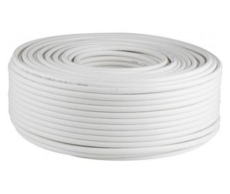 Home RG 6-32/WH koax kábel, 75 Ohm, PVC és PE szigetelés, réz ér, 32 szál rézharisnya, alumínium + PET fólia, 100m, fehér