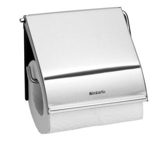 Държач за тоалетна хартия Brabantia ReNew 107867, Устойчива на корозия, Сив