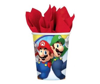 Super Mario papír pohár 8 db-os 250ml