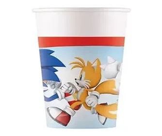 Sonic a sündisznó papír pohár 8 db-os 200ml