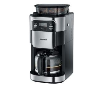 Aparat de cafea Severin KA 4810, 1000W, 1,35 l, display LCD, 3 setari, Negru/argintiu