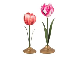 2 db fém állvány készlet, Pip Studio, tulipán 21 és 26 cm, rózsaszín, Egyéb kollekció