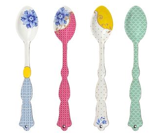 4-dielna sada čajových lyžičiek, porcelán, Pip Studio, kolekcia Royal Multi