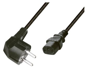 Home N 5X számítógépes hálózati csatlakozókábel, 3 x 0,75 mm2 hálózati vezeték, 2m, 250 V/ max. 6 A / max. 1380 W