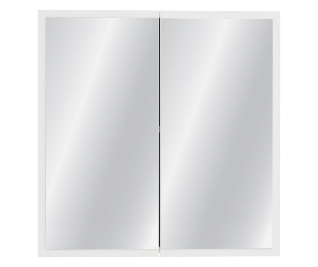Corp Baie haaus Teno, Suspendat, Alb, cu oglinzi, 60 x 13 x 60 cm