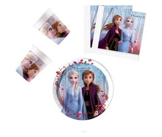 Disney Jégvarázs party szett leaf 20cm-es tányérral 36db-os