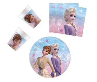 Disney Jégvarázs party szett wind 23cm-es tányérral 36db-os