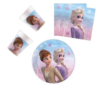 Disney Jégvarázs party szett wind 20cm-es tányérral 36db-os