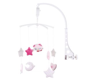Glazbena vrtilica za krevetić Chipolino pink Chicken