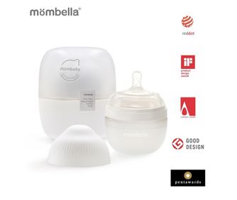 Mombella Antikólikás cumisüveg, 120 ml, lassú folyású S szilikon cumi, elefántcsontszínű