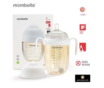 Mombella Antikólikás cumisüveg, 300ml, 360° XL Állandó Áramlású cumi, PPSU, Elefántcsont