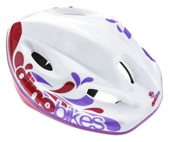 Dino Bikes fehér és rózsaszín védősisak