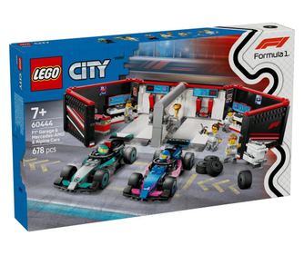 "LEGO CITY ΓΚΑΡΑΖ F1 ΚΑΙ ΑΥΤΟΚΙΝΗΤΑ MERCEDES-AMG ΚΑΙ ALPINE 60444"