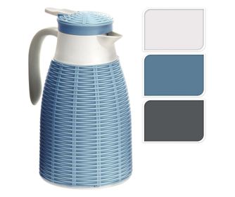 Cana Excellent Houseware, sticla termorezistenta/polipropilena, 15x26.5 cm, albastru