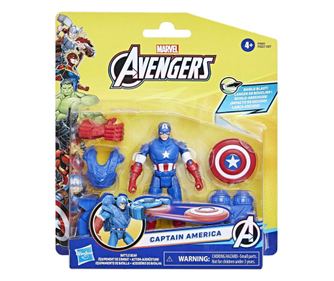 AVANGERS EPIC HERO BATTLE GEAR FIGURICA CAPTAIN AMERICA 10CM