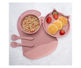 Комплект за разнообразяване, AppeKids, 100% силикон, Кити - старо розово