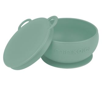 Minikoioi zdjelica s poklopcem na vakuum, 100% premium silikon – River Green