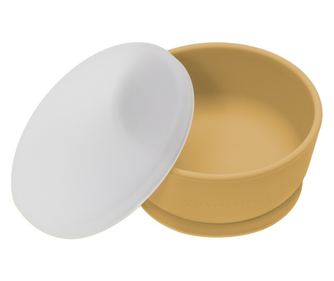 Silikonska zdjelica s vakuumskom čašicom i poklopcem, AppeKids - Med