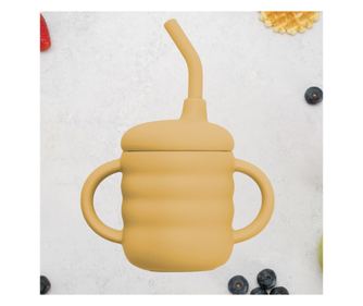 Silikonska šalica sa slamkom, AppeKids - Honey