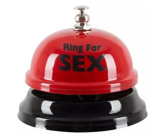 Clopotel amuzant Ring For Sex, pentru adulti, metalic, rosu, Gonga®