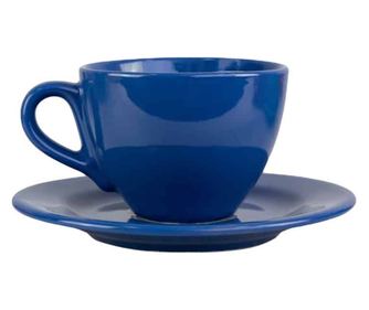 Ceasca Albastra de cafea cu farfurie, 160 ml